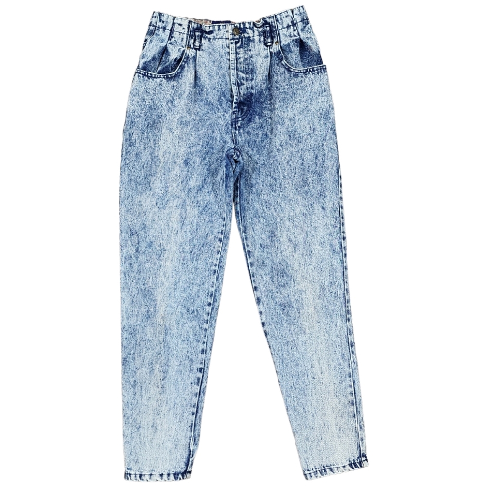Vintage Best American Bacco Acid Washed High Waisted Denim Jeans Size 9